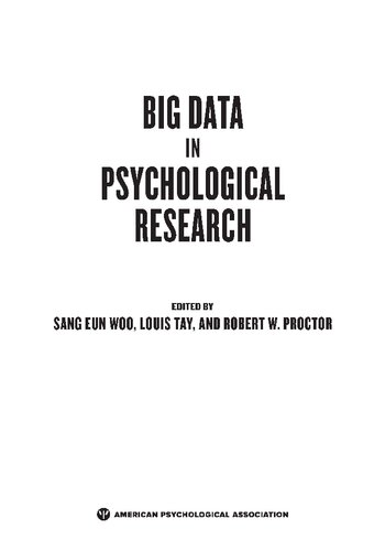 Big Data in Psychological Research