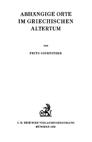 Abhängige Orte im griechischen Altertum