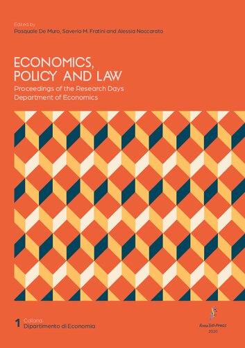 Economics, Policy and Law Proceedings of the Research Days Department of Economics.