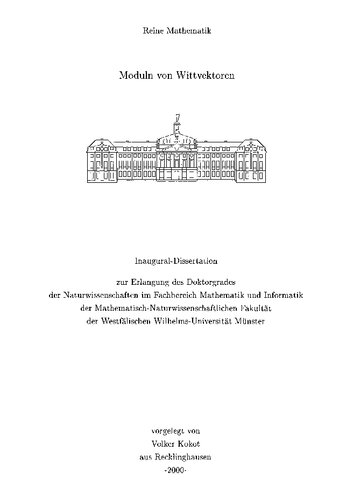 Moduln von Wittvektoren