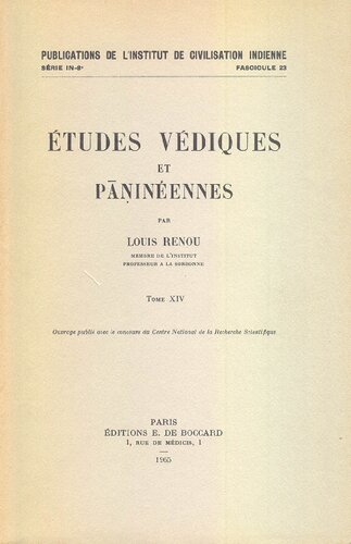 Études védiques et pāṇinéennes