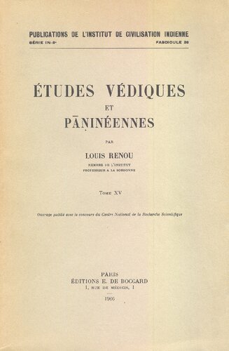 Études védiques et pāṇinéennes
