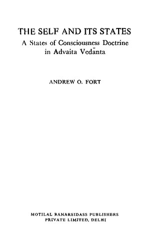 The self and its states: A states of consciousness doctrine in Advaita Vedanta