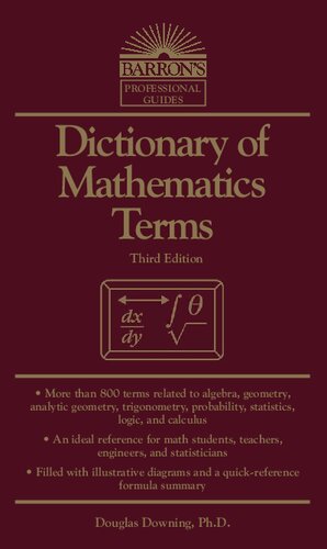 Dictionary of Mathematics Terms (Barron's Professional Guides)
