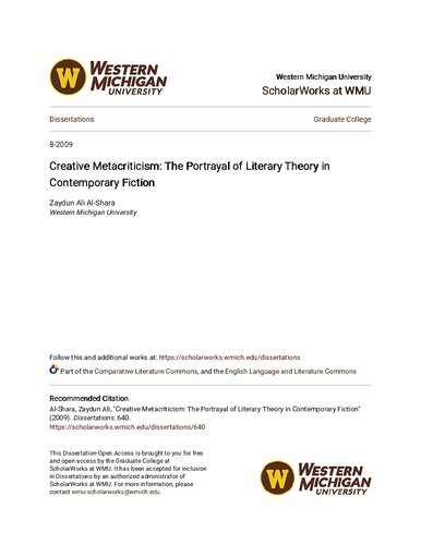 Creative Metacriticism: The Portrayal of Literary Theory in Contemporary Fiction