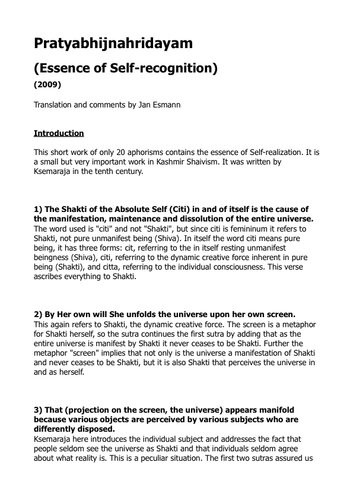 WRITINGS OF JAN ESMANN