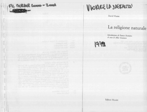 La religione naturale