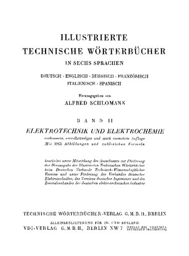 Illustrierte Technische Wörterbücher in Sechs Sprachen