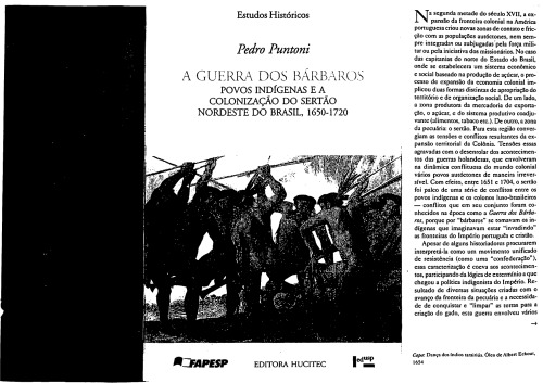 A Guerra dos Bárbaros: povos indígenas e a colonização do sertão Norte do Brasil, 1650-1720