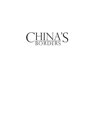 China's Borders: Settlements and Conflicts