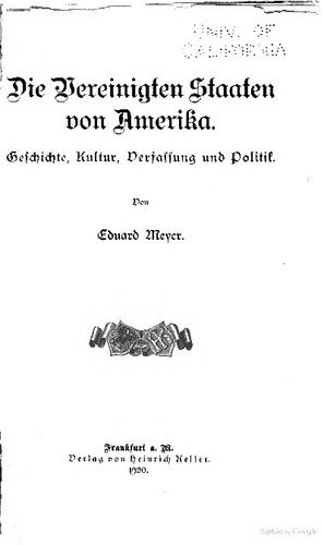 Die Vereinigten Staaten von Nordamerika. Geschichte, Kultur, Verfassung und Politik