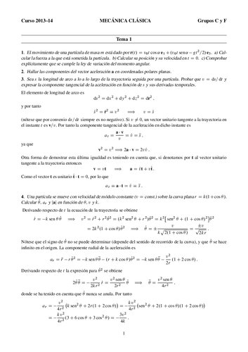 Problemas resueltos de la asignatura Mecánica Clásica de Artemio González López