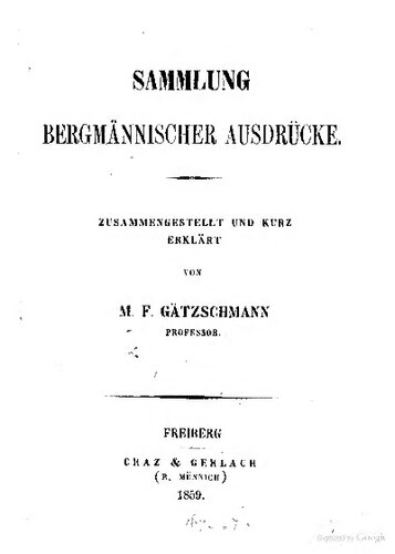 Sammlung bergmännischer Ausdrücke