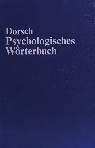Psychologisches Wörterbuch