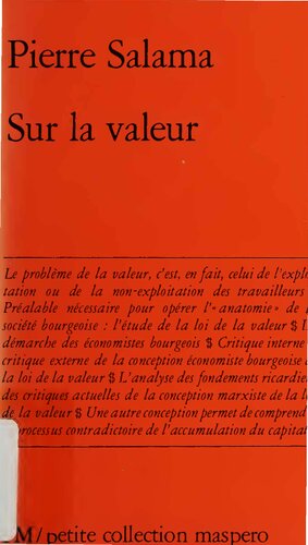 Sur la valeur. Eléments pour une critique