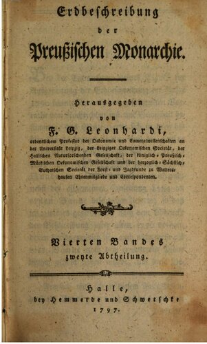 Erdbeschreibung der Preußischen Monarchie