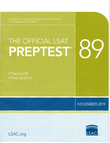 LSAT PrepTest 89