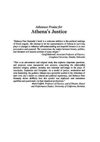 Athena's Justice: Athena, Athens and the Concept of Justice in Greek Tragedy