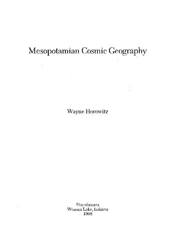 Mesopotamian Cosmic Geography