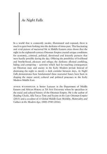 As Night Falls: Eighteenth-Century Ottoman Cities after Dark