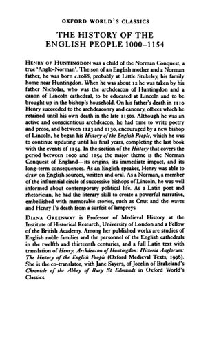 The History Of The English People, 1000 - 1154