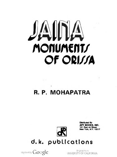 Jaina Monuments of Orissa