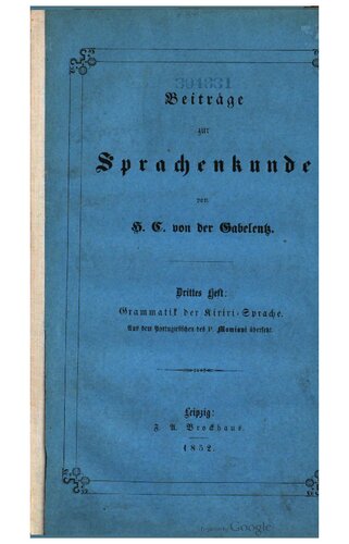 Grammatik der Kiriri-Sprache