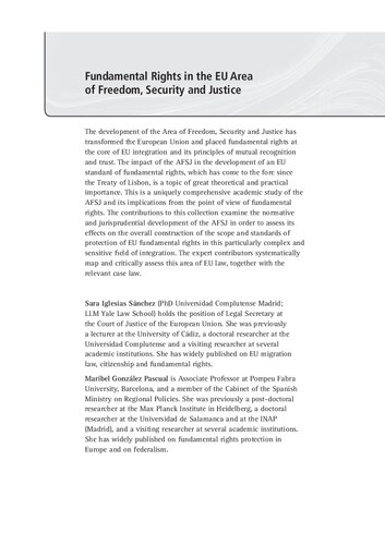 Fundamental Rights in the EU Area of Freedom, Security and Justice