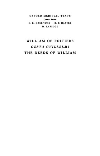The Gesta Guillelmi of William of Poitiers