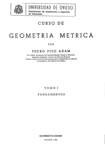 Curso de Geometría Métrica