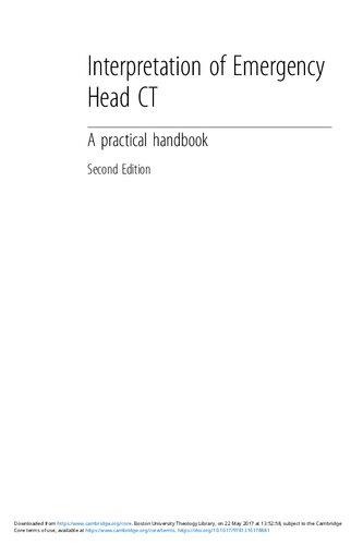 Interpretation of emergency head CT. A practical handbook
