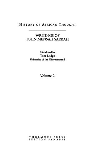 Writings of John Mensah Sarbah