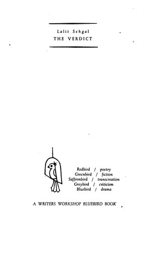 The Verdict: A translation by Suresh Kohli of the Hindi play Hatya ek akar ki.