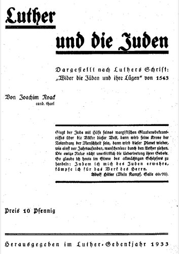 Luther und die Juden (1933, 19 S., Scan, Fraktur)