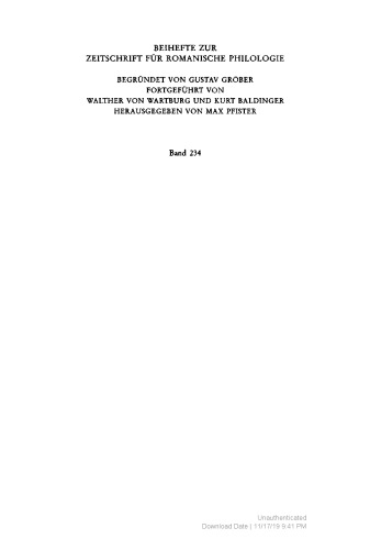Vida y Muerte de un Campo Semántico: Un Estudio de la Evolución Semántica de Los Verbos Latinos Stare, Sedere E Iacere del Latín Al Romance del S. XIII