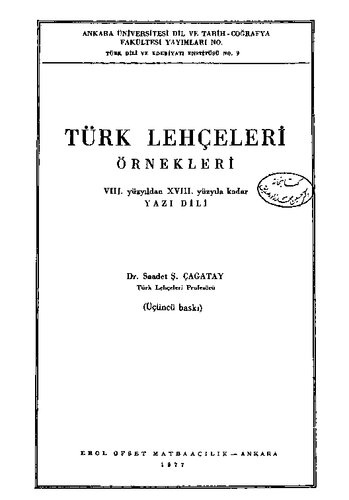 Türk Lehçeleri Örnekleri