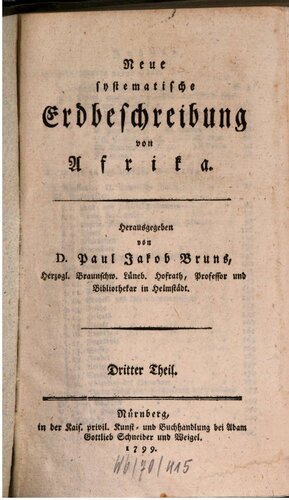 Neue systematische Erdbeschreibung von Afrika