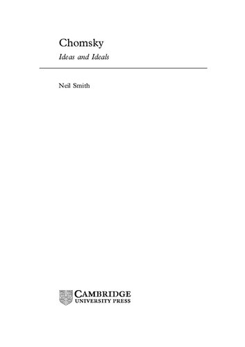 Chomsky Ideas and Ideals