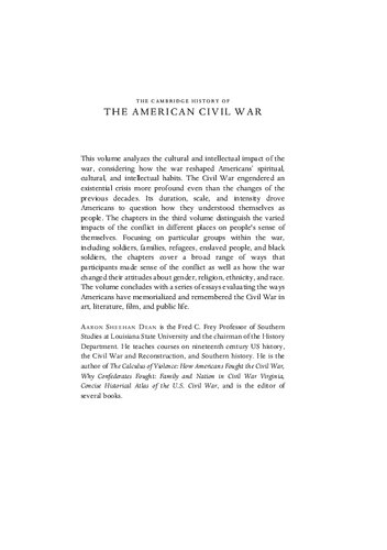 The Cambridge History of the American Civil War: Volume 3, Affairs of the People