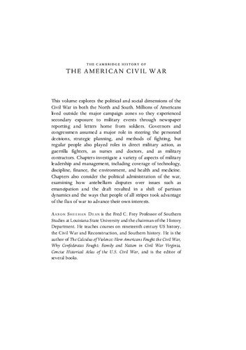 The Cambridge History of the American Civil War: Volume 2, Affairs of the State