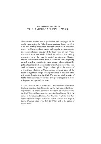 The Cambridge History of the American Civil War: Volume 1, Military Affairs