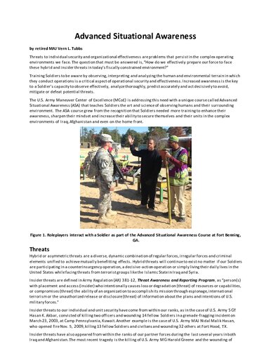 Advanced Situation Awareness