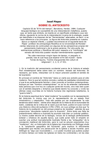 Sobre el anticristo
