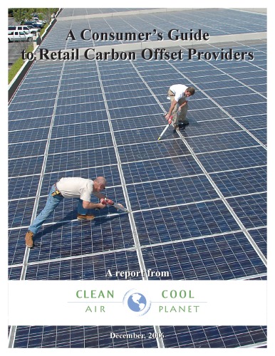 Consumers Guide to Carbon Offsets R20070817F