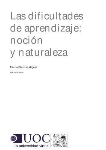 Las dificultades de aprendizaje noción y naturaleza