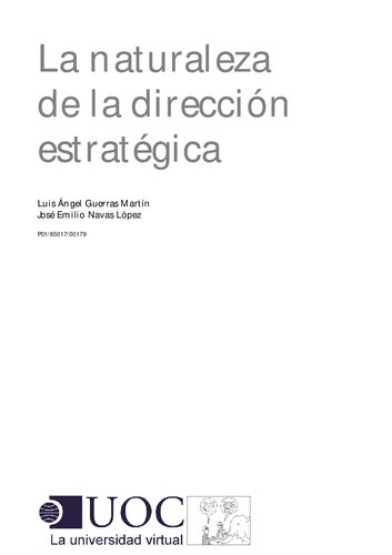 La naturaleza de la dirección estratégica