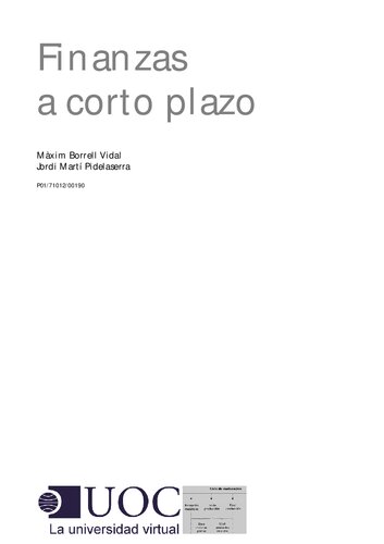 Finanzas a corto plazo