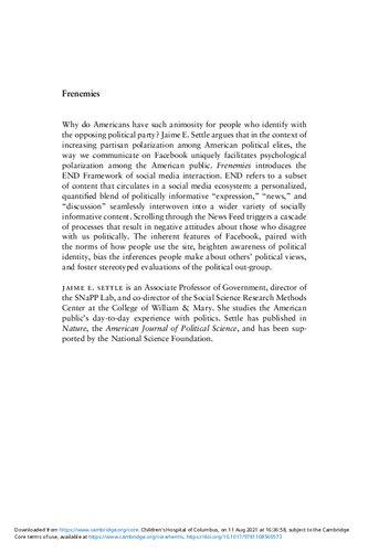 Frenemies: How Social Media Polarizes America