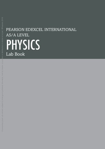 Pearson Edexcel International A Level Physics Lab Book: Lab Book