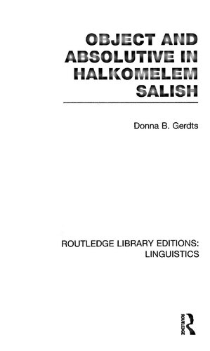 Object and Absolutive in Halkomelem Salish